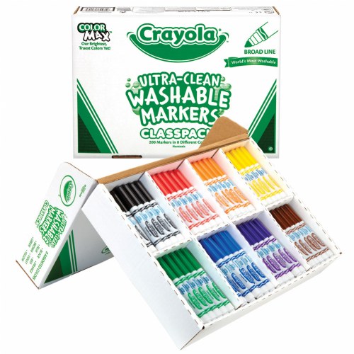Crayola® Classic Colors Washable Markers Classpack (200 count, 8 colors)
