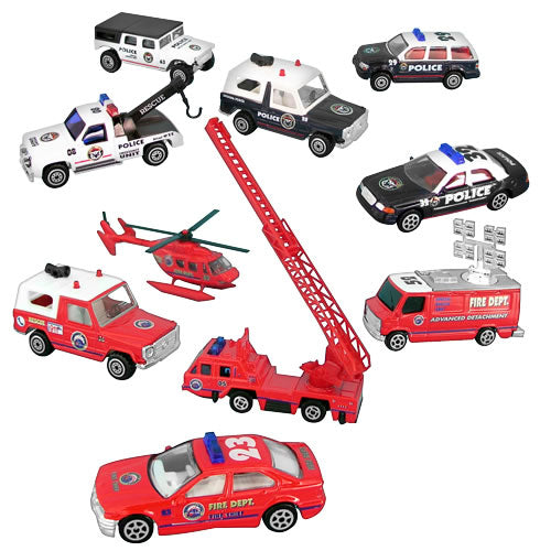 Safety Vehicles (Set of 10)