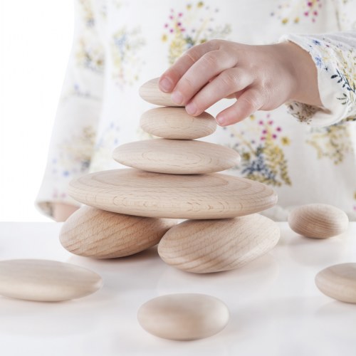 Wood Stackers: River Stones - Set of 20