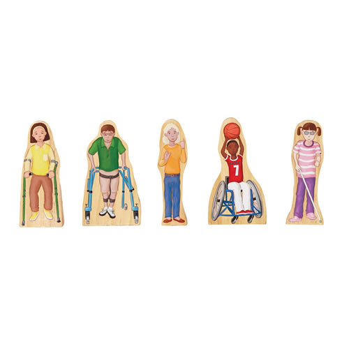 Wooden Wedgie Friends with Special Needs (Set of 5)